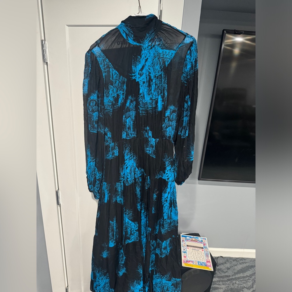 MSGM dress | Elegant Black Floral Dress | maxi length - Picture 5 of 6